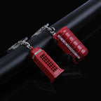 2pcs Mailbox Off-Road Vehicle Key Chain UK Tourism Souvenir Gift, Bus, Telephone Booth