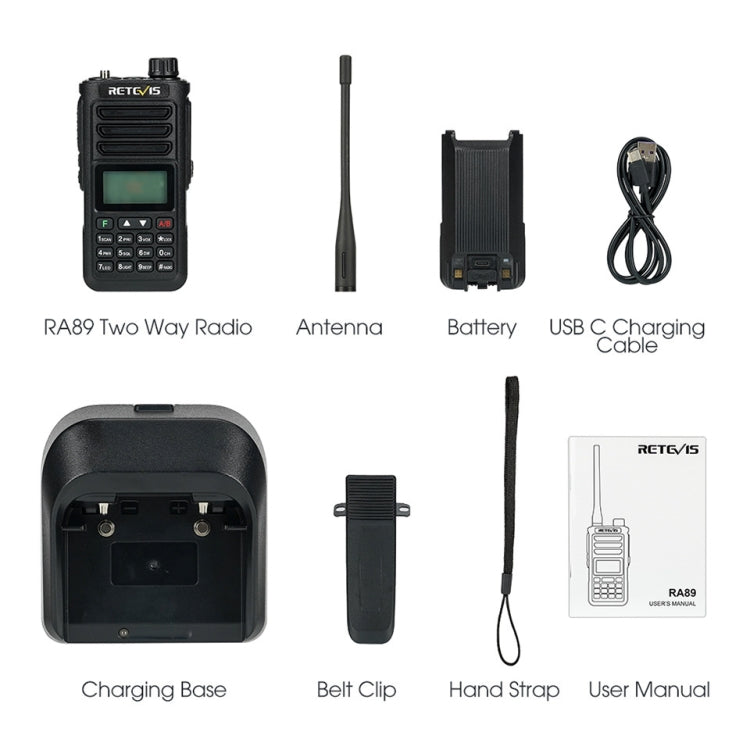 RETEVIS RA89 UV Dual-segment IP68 Waterproof Dual-guard Dual-standby Walkie Talkie