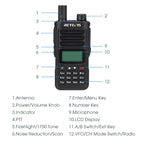 RETEVIS RA89 UV Dual-segment IP68 Waterproof Dual-guard Dual-standby Walkie Talkie