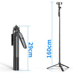 Pixel ST2 1.6m Anti Shake Selfie Stick Head Tripod Handheld Portable Folding Remote Control Outdoor Photo Stands, ST2