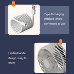 Desktop Air Circulation Upright Night Light Fan Household Rotatable Turbo Fan, Plug-in Model, Charging Model