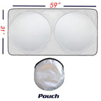 Car Double Circle Sun Visor Heat Insulation Sun Protection Sun Block, 150x80cm, 150x85cm, 160x86cm, 167x95cm, 190x90cm