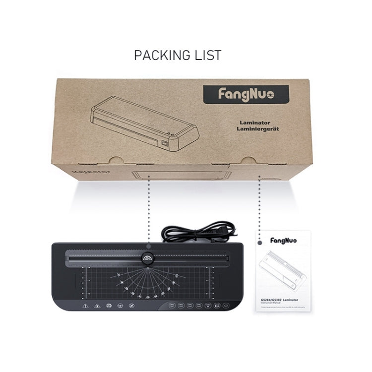 FN338 A4/A5/A6 Photo Laminator With 4 Levels Of Thickness Optional Preheating Alarm, FN338