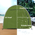 Outdoor Waterproof Bicycle Storage Shed Oxford 210D Heavy Duty Bike Tent, Army Green, Black