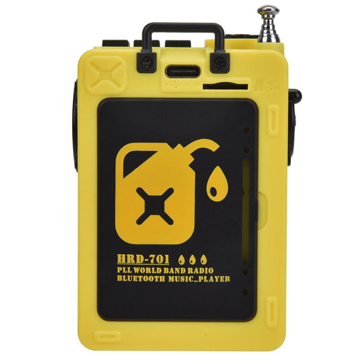 HanRongda HRD-701 Portable Full Band Radio Subwoofer Bluetooth TF Card Digital Display Radio, HRD-701 Yellow, HRD-701 Khaki