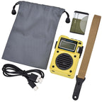HanRongda HRD-701 Portable Full Band Radio Subwoofer Bluetooth TF Card Digital Display Radio, HRD-701 Yellow, HRD-701 Khaki