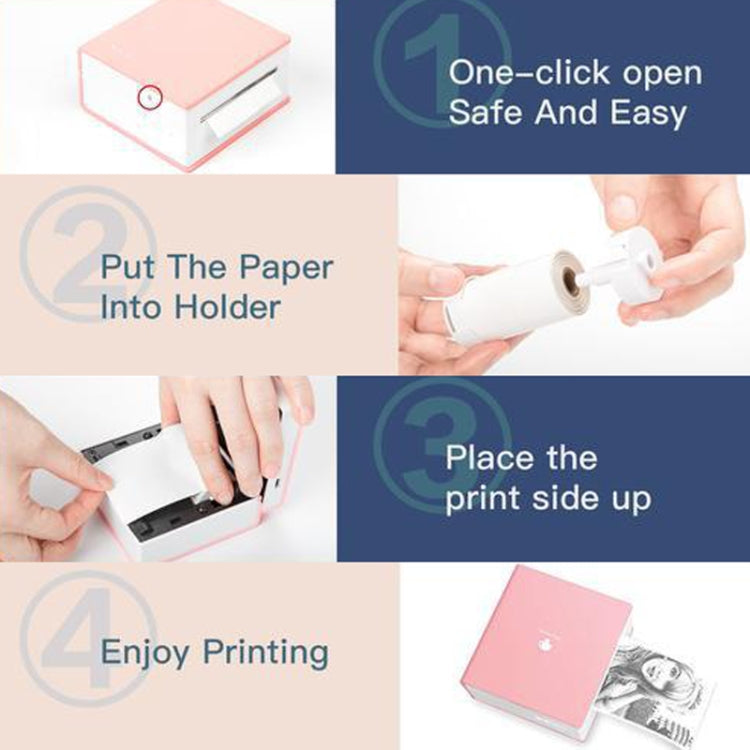 Pocket Small Bluetooth Portable Photo Thermal Label Wrong Question Printer, Phomemo M02-BK, Phomemo M02-WH, Phomemo M02-GN, Phomemo M02-PK