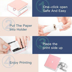 Pocket Small Bluetooth Portable Photo Thermal Label Wrong Question Printer, Phomemo M02-BK, Phomemo M02-WH, Phomemo M02-GN, Phomemo M02-PK