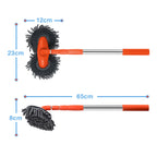 Car Wash Mop Soft Brush Long Handle Telescopic Rotary Car Cleaning Tool