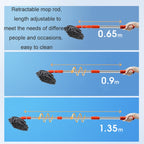 Car Wash Mop Soft Brush Long Handle Telescopic Rotary Car Cleaning Tool