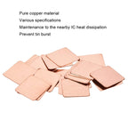20pcs Laptop Cooling Copper Heat Sink Thermal Conductive Tabs Cell Phone Computer Graphics Card Heat Sinks, 15x15x0.1mm, 15x15x0.3mm, 15x15x0.4mm, 15x15x0.5mm, 15x15x0.6mm, 15x15x0.8mm, 15x15x1.0mm, 15x15x1.2mm, 15x15x1.5mm, 15x15x1.8mm, 15x15x2.0mm   ...