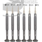 MECHANIC iMini Series Mobile Phone Repair Glasses Screw Batch Clock Tool, Five Star 0.8, Triangle 0.6, Phillips 1.5, Phillips 1.2, Phillips 2.5, T2