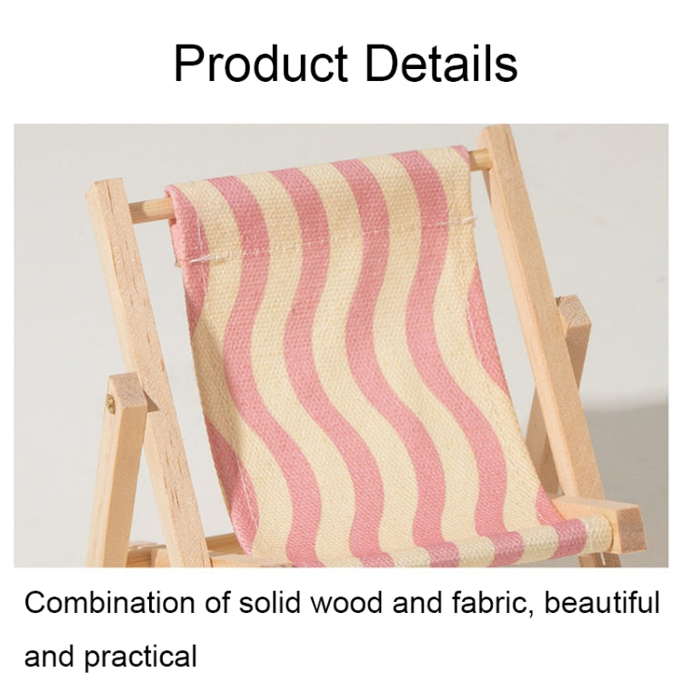 Wooden Craft Mini Desktop Ornament Photography Toys Beach Chair Phone Holder, A, C, D, E, F, G, Bear, Rabbit