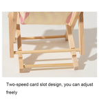 Wooden Craft Mini Desktop Ornament Photography Toys Beach Chair Phone Holder, A, C, D, E, F, G, Bear, Rabbit