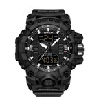 SANDA Green Light Alarm Clock Multifunctional Waterproof Shockproof Transparent Watch