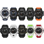 SANDA Green Light Alarm Clock Multifunctional Waterproof Shockproof Transparent Watch