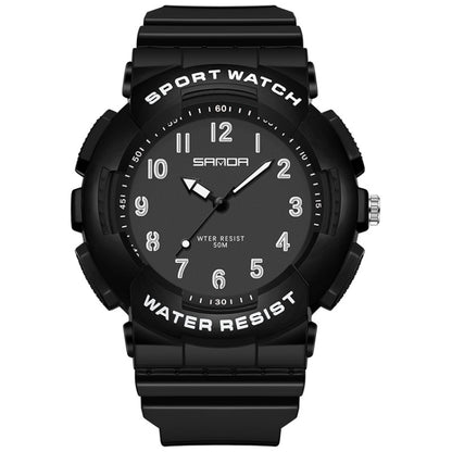 SANDA Small Fresh Digital All-match Waterproof Luminous Student Watch