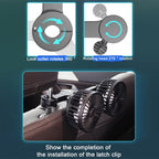 5V 2A Car Rear Seat Back USB Interface Powerful Double-headed Fan, F4207