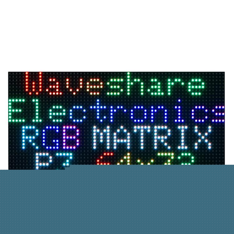 Waveshare RGB Full-color LED Matrix Panel, 3mm Pitch, 64 × 32 Pixels, Adjustable Brightness,, Standard Version, GOB Version