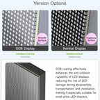 Waveshare RGB Full-color LED Matrix Panel, 3mm Pitch, 64 × 32 Pixels, Adjustable Brightness,, Standard Version, GOB Version