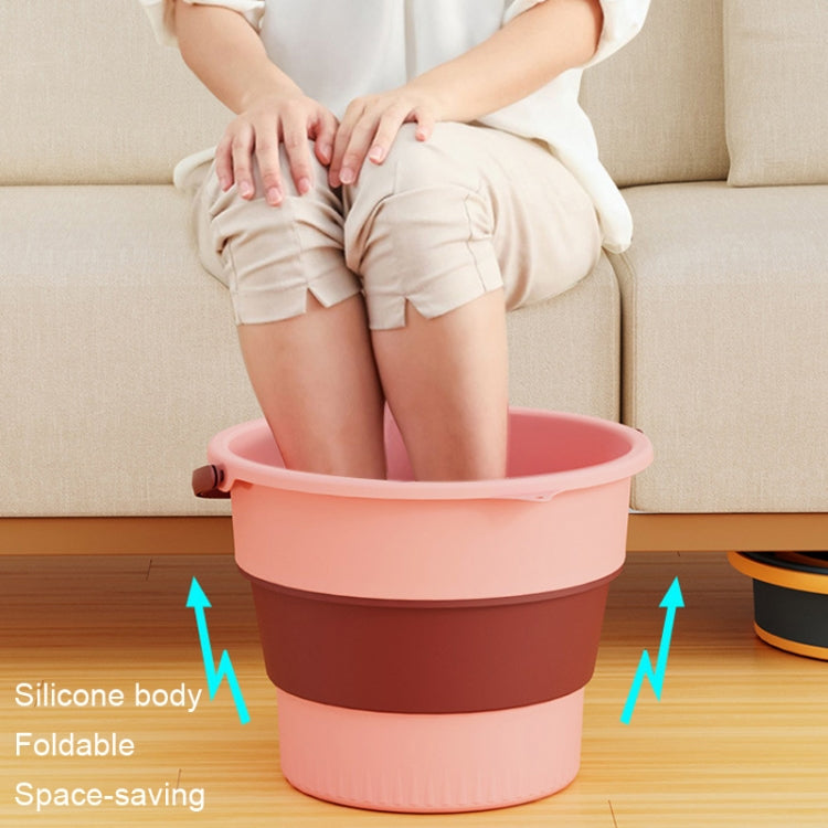 Medium 10L Folding Thickened Portable Plastic Bucket Outdoor Fishing Barrel Car Travel Wash Barrel, Medium 10L