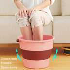 Medium 10L Folding Thickened Portable Plastic Bucket Outdoor Fishing Barrel Car Travel Wash Barrel, Medium 10L