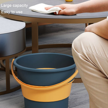 Medium 10L Folding Thickened Portable Plastic Bucket Outdoor Fishing Barrel Car Travel Wash Barrel, Medium 10L