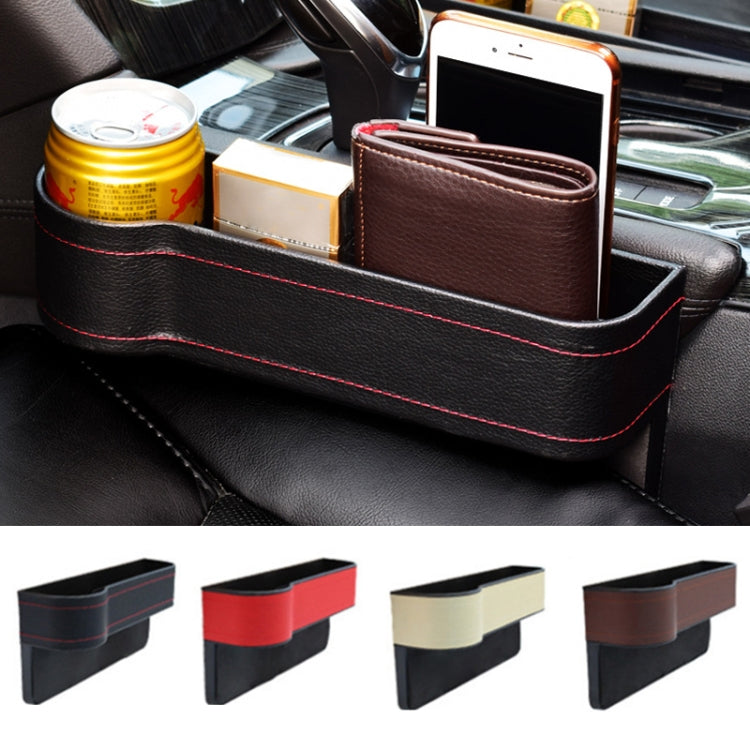 Car Seat Gap Interior PU Leather Storage Box Water Cup Holder
