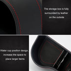 Car Seat Gap Interior PU Leather Storage Box Water Cup Holder