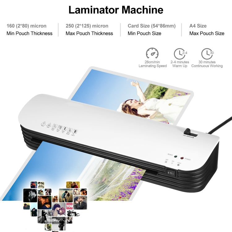 Osmile SL299 A4 Laminator Cold Hot Lamination Photo File Laminating Machine, Only Machine