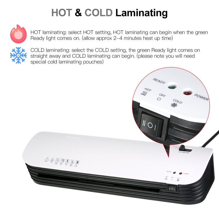Osmile SL299 A4 Laminator Cold Hot Lamination Photo File Laminating Machine, Only Machine