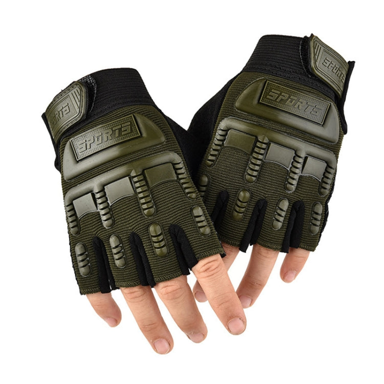 Outdoor Riding Balance Wheel Skating Military Training Children Half-Finger Gloves, M, L