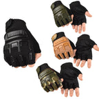 Outdoor Riding Balance Wheel Skating Military Training Children Half-Finger Gloves, M, L