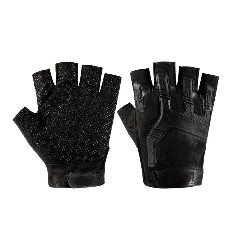 Outdoor Sports Non-slip Silicone Protective Half-finger Gloves, Free Code