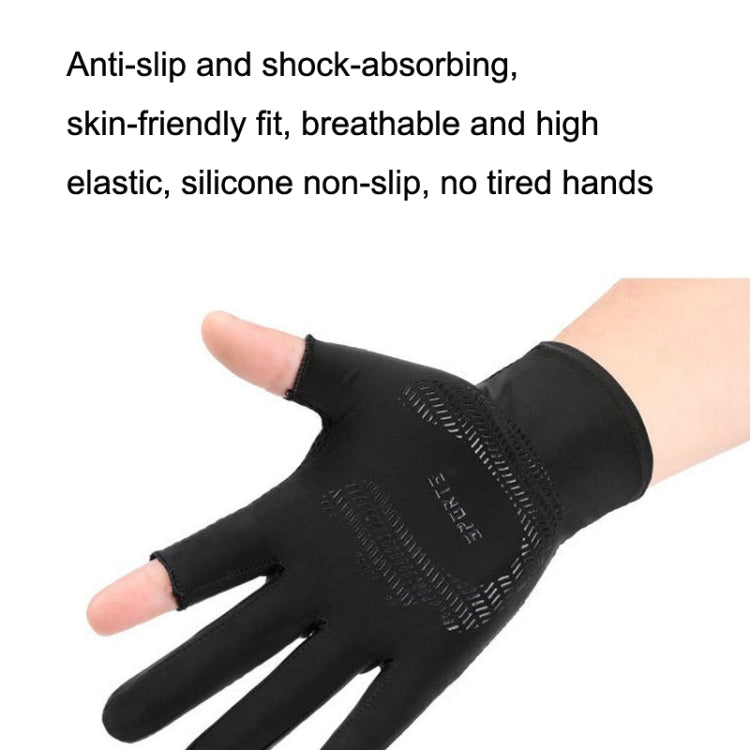 Cycling Thin Sunscreen UV Protection Mesh Breathable Ice Silk Two-finger Gloves