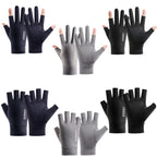 Summer Ice Silk Thin Sunscreen Gloves Fishing Non-slip Takeaway Rider Gloves, Free Code