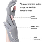 Summer Ice Silk Thin Sunscreen Gloves Fishing Non-slip Takeaway Rider Gloves, Free Code