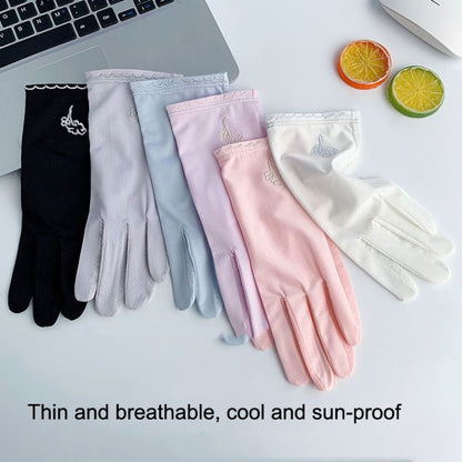 Summer Sunscreen Anti-ultraviolet Ice Silk Thin Gloves, Free Code