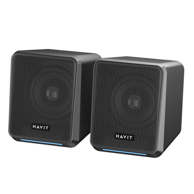 Havit A20 Plus Colorful Ambient Light Wired Computer Audio Stereo Surround Sound Speaker, Black