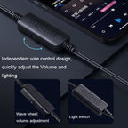 Havit A20 Plus Colorful Ambient Light Wired Computer Audio Stereo Surround Sound Speaker, Black