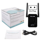 PIX-LINK 2.4G 300Mbps WiFi Signal Amplifier Wireless Router Dual Antenna Repeater