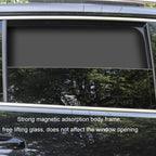 Heat-insulating Opaque Vinyl Coated Magnetic Car Curtains, Full Blackout Principal Drive, Full Blackout Co-pilot, Full Blackout Rear Row, Titanium Silver Principal Driver, Titanium Silver Co-pilot, Titanium Silver Rear Row