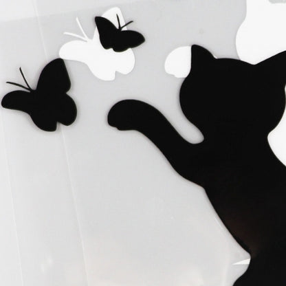 10pcs Disc Cat Reflective Scratch Body Sticker