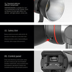 TRIOPO M200Bi Dual Color Temperature Live Broadcast Light Lamp Indoor Photography Lamp, EU Plug, US Plug, UK Plug