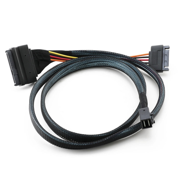 Mini SAS 36P HD8643 To MINI SAS 8639+ 15P Power Hard Drive Data Cable, 36P HD8643 To MINI SAS 8639+ 0.5m, 36P HD8643 To MINI SAS 8639+ 0.75m