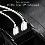 Car Seat Gap Storage Box Multifunctional Mobile Phone USB Charger, Standard Black, Standard Red, Standard Beige, Standard Brown, QC3.0 Black, QC3.0 Red, QC3.0 Beige, QC3.0 Brown