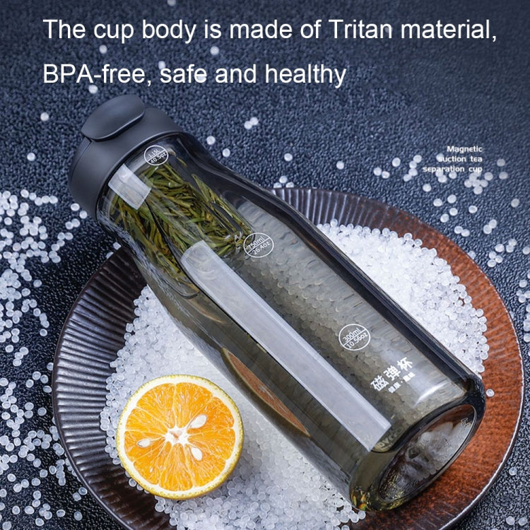 Nobvan Magic Ball Magnetic Bomb Tea Warehouse Tritan Large Capacity Sports Cup, 550ml (Transparent), 550ml (Gray), 800ml (Transparent), 800ml (Gray), 800ml (Blue ), 800ml (Purple), 1000ml (Transparent), 1000ml (Gray), 1200ml (Transparent), 1200ml (Gray)
