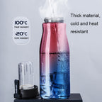 Nobvan Magic Ball Magnetic Bomb Tea Warehouse Tritan Large Capacity Sports Cup, 550ml (Transparent), 550ml (Gray), 800ml (Transparent), 800ml (Gray), 800ml (Blue ), 800ml (Purple), 1000ml (Transparent), 1000ml (Gray), 1200ml (Transparent), 1200ml (Gray)