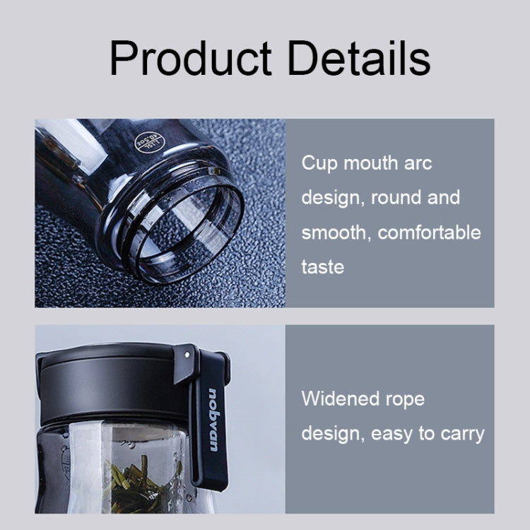 Nobvan Magic Ball Magnetic Bomb Tea Warehouse Tritan Large Capacity Sports Cup, 550ml (Transparent), 550ml (Gray), 800ml (Transparent), 800ml (Gray), 800ml (Blue ), 800ml (Purple), 1000ml (Transparent), 1000ml (Gray), 1200ml (Transparent), 1200ml (Gray)