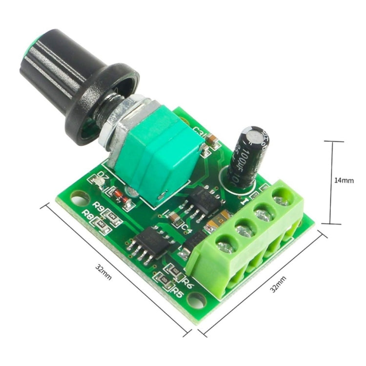 2pcs 1.8V/3V/5V/6V/12V 2A PWM DC Motor Governor Switch, 1803BK 1.8V/3V/5V/6V/12V 2A